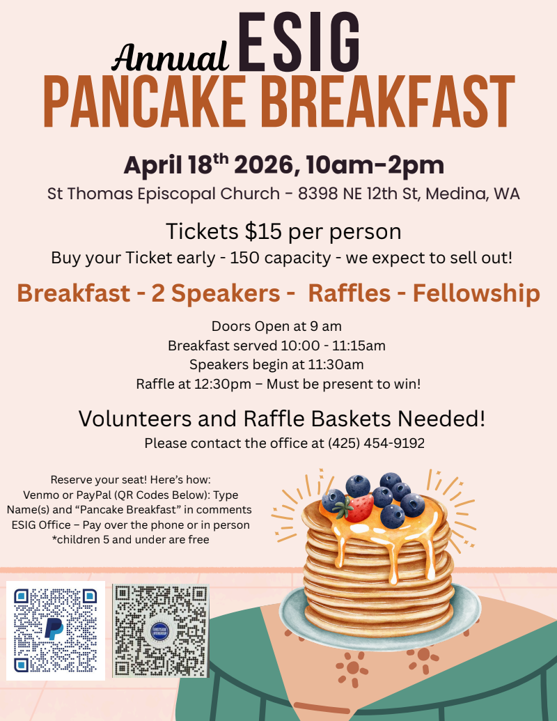 Annual Eastside InterGroup Pancake Breakfast!